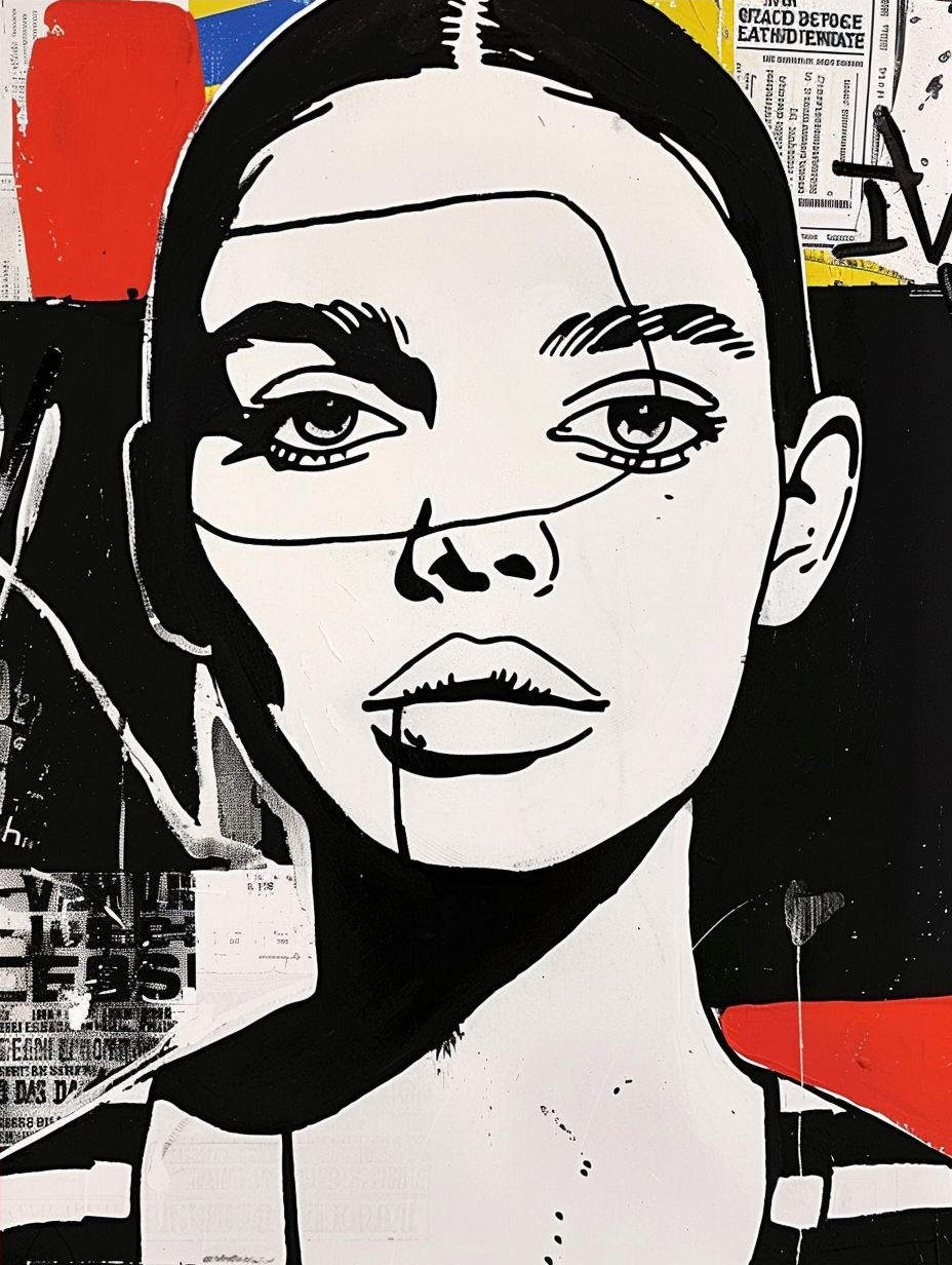 Faces of Contrast Modern Pop Art - Image 4