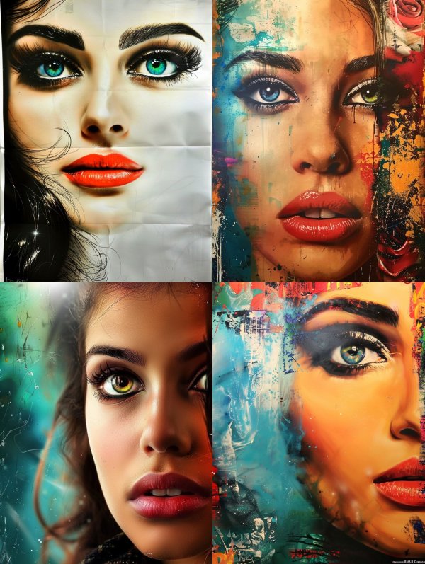 Hyper-Realistic Crimson Lip Portrait