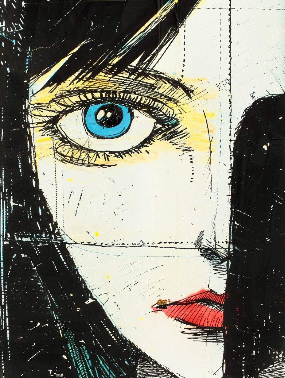 Fragmented Gaze of Blue Eyes - Image 3