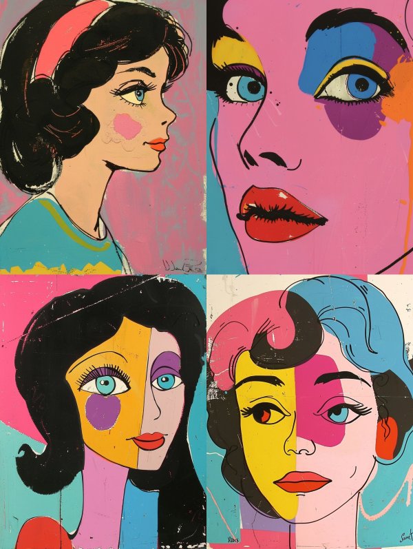 Vibrant Pop Art Female Portraits