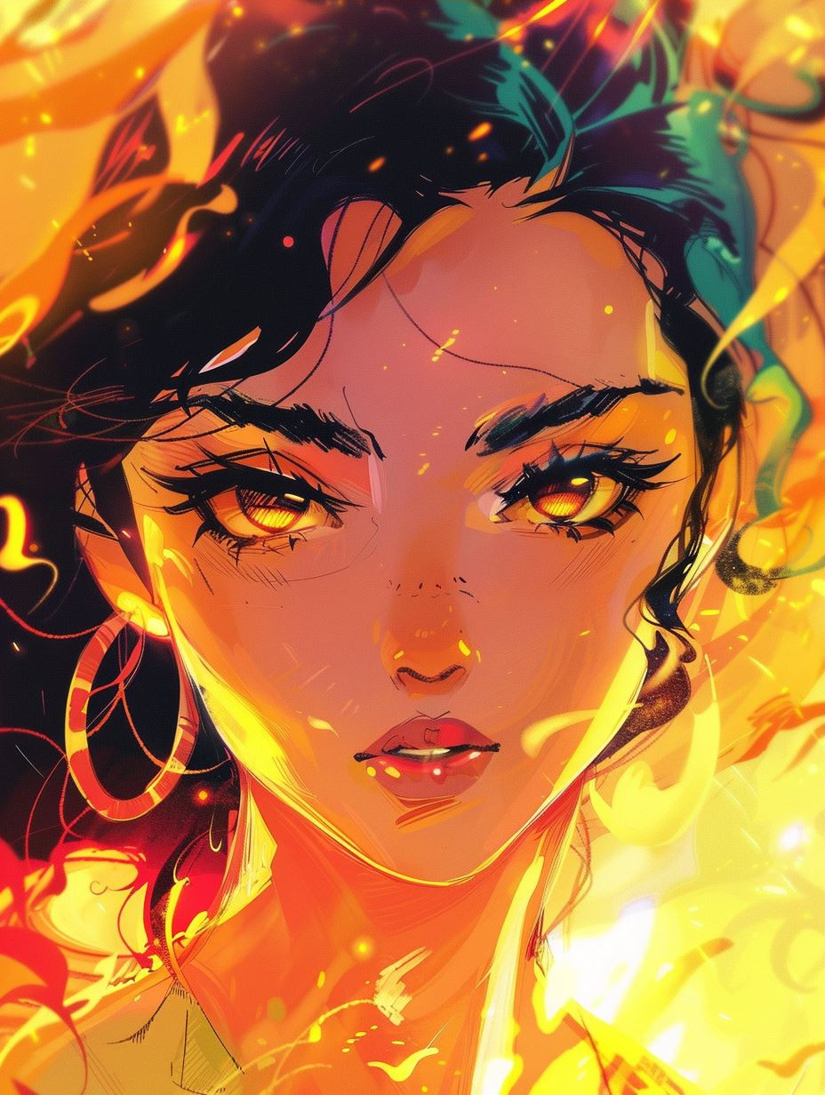 Golden Glow Digital Portrait Series - Image 3