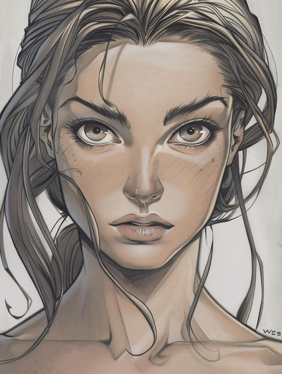 Ethereal Gazes: A Study of Female Portraits - Image 3
