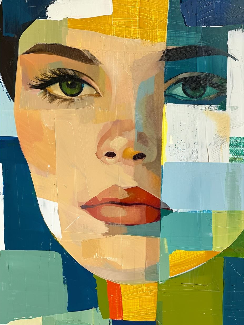 Fragmented Portraits in Geometric Color - Image 2