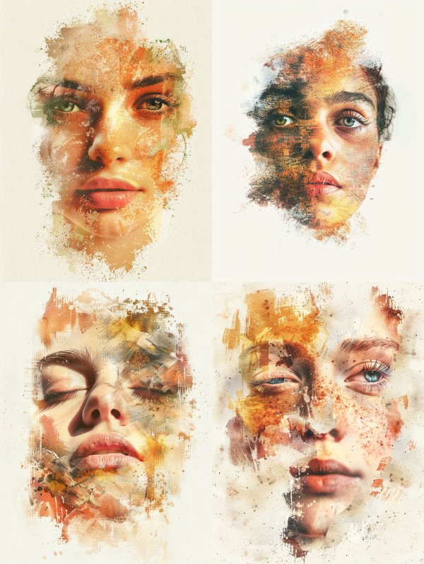 Ethereal Fragmented Portrait Studies