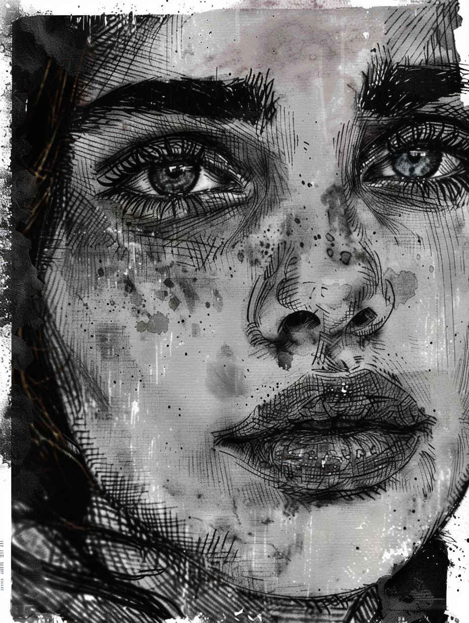 Gritty Charcoal Portrait Study - Image 3