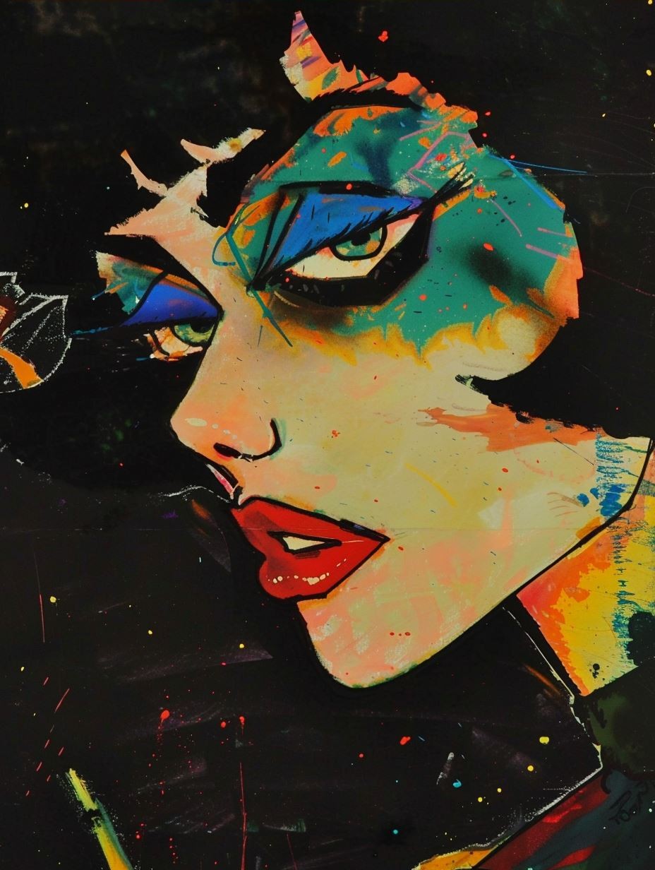 Psychotic Neon Pop Art Portrait - Image 4