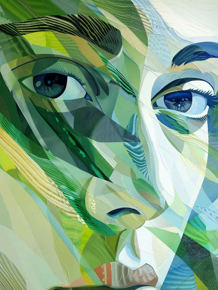 Abstract Geometric Prism Portrait - Image 2