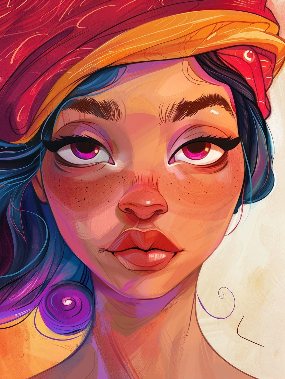 Whimsical Dreamy Digital Portrait - Image 2