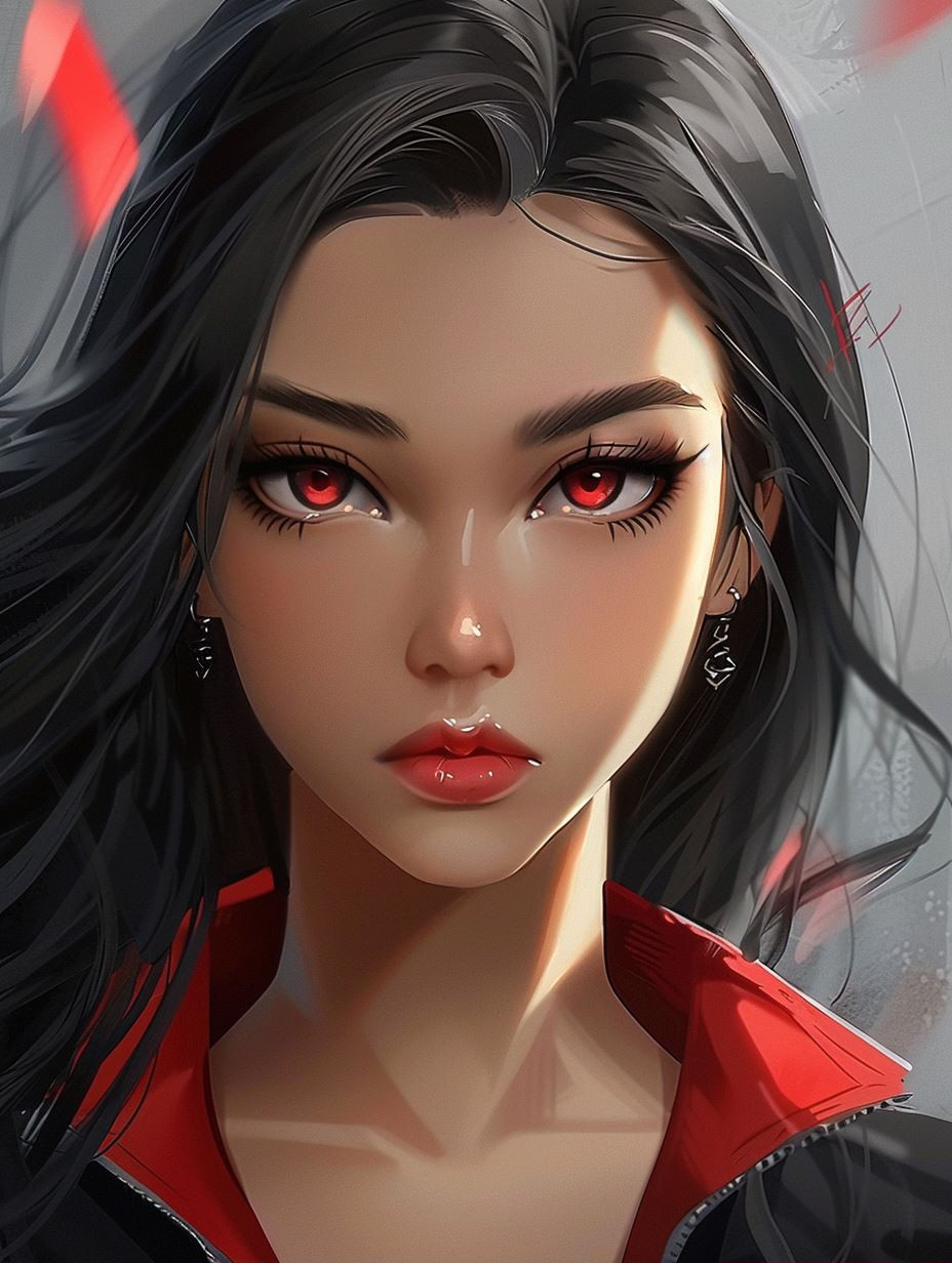 Crimson Shadow Elegance - Image 2