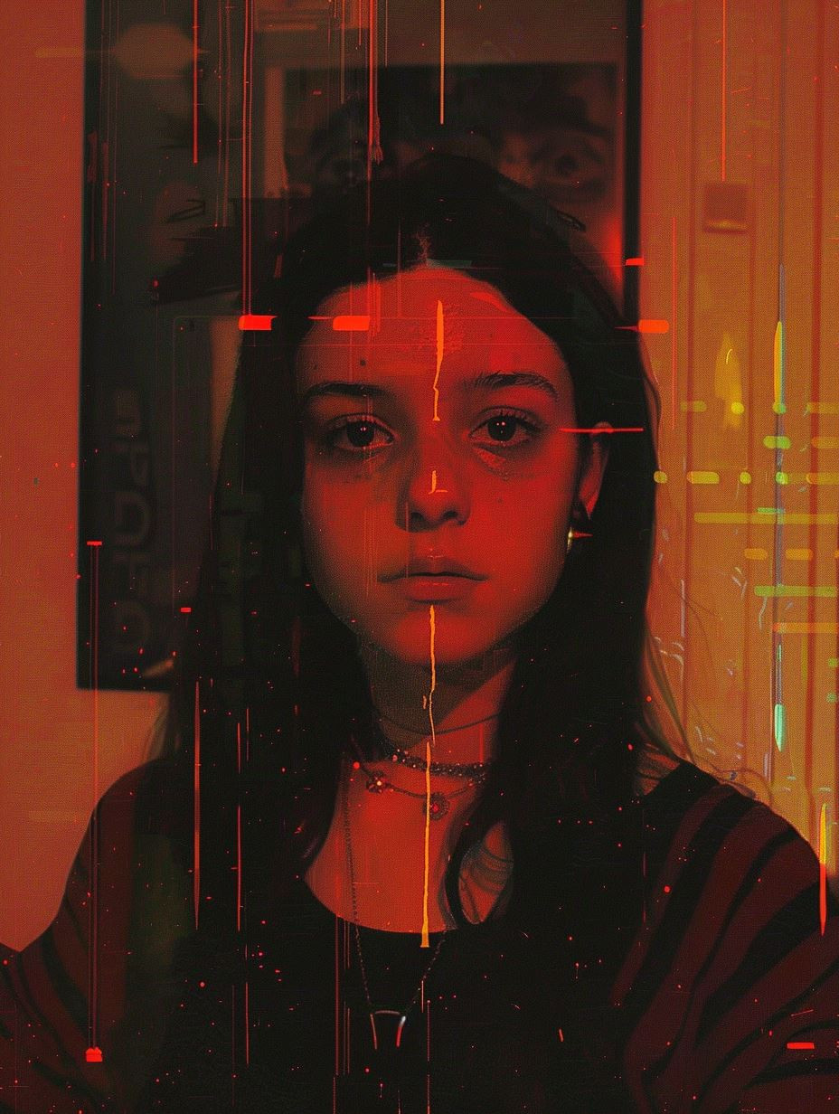 Crimson Glitch Digital Melancholy