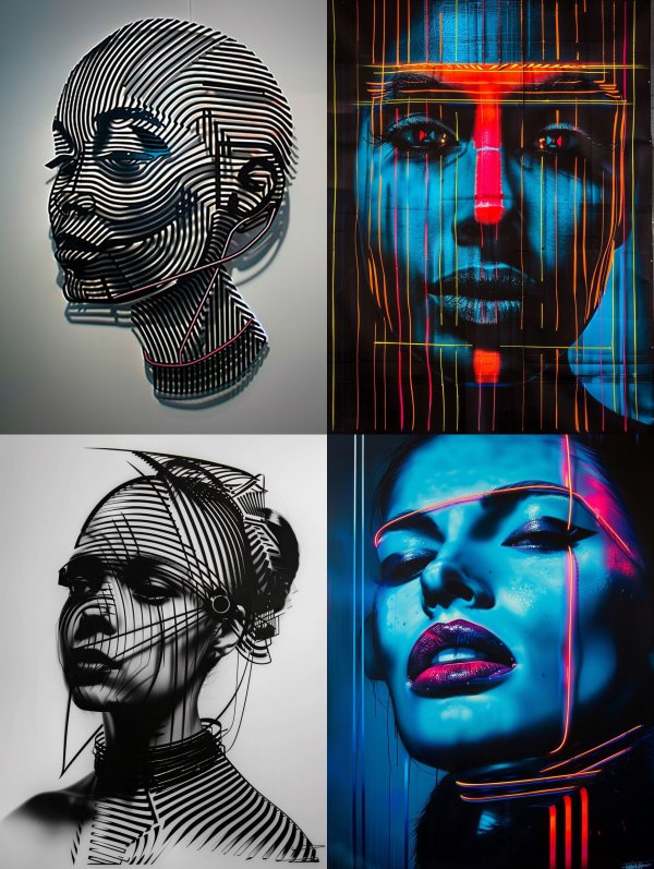 Linear Topographic Human Portrait