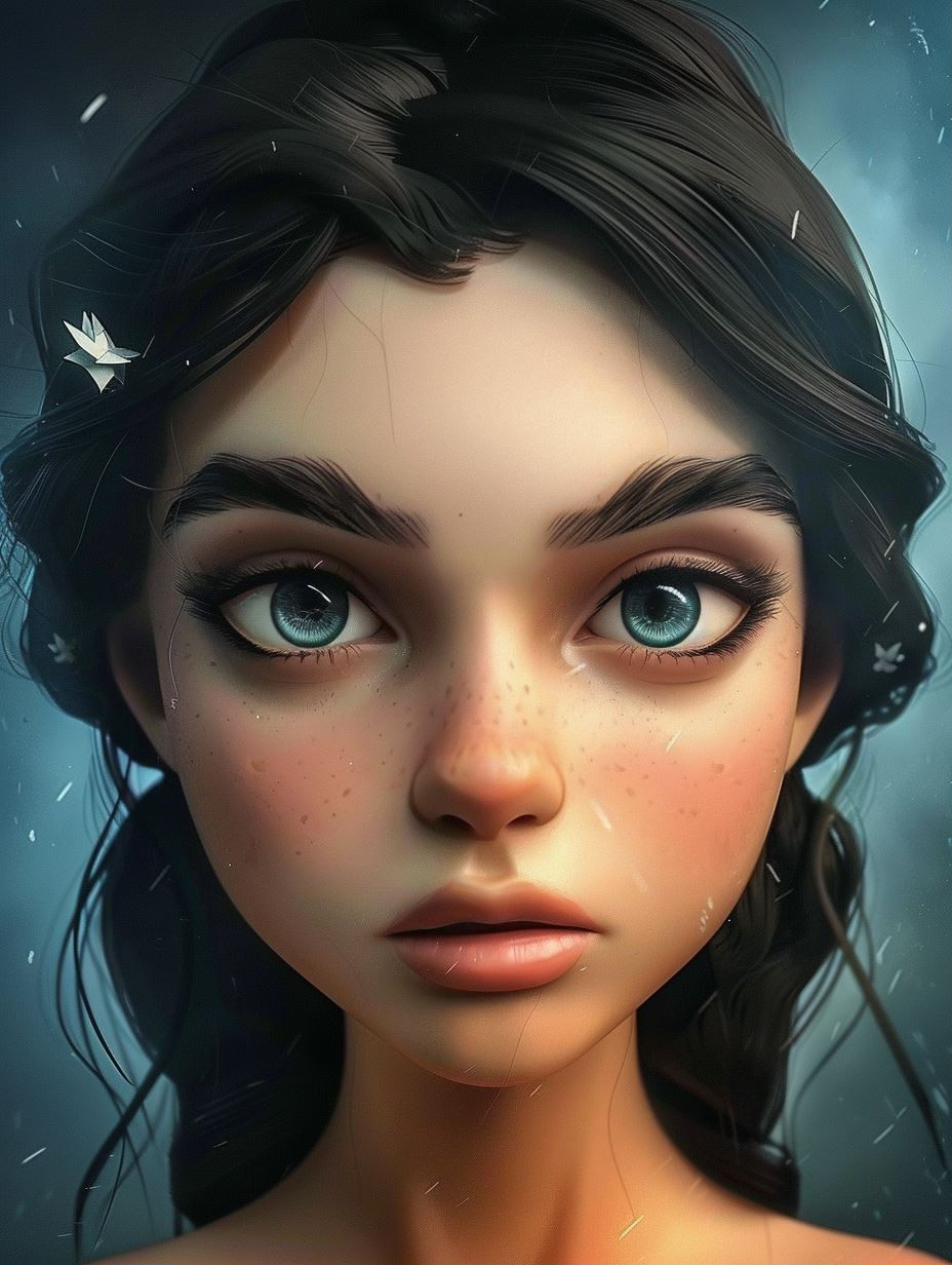 Digital Dreams: Four Stylized Female Portraits - Image 1
