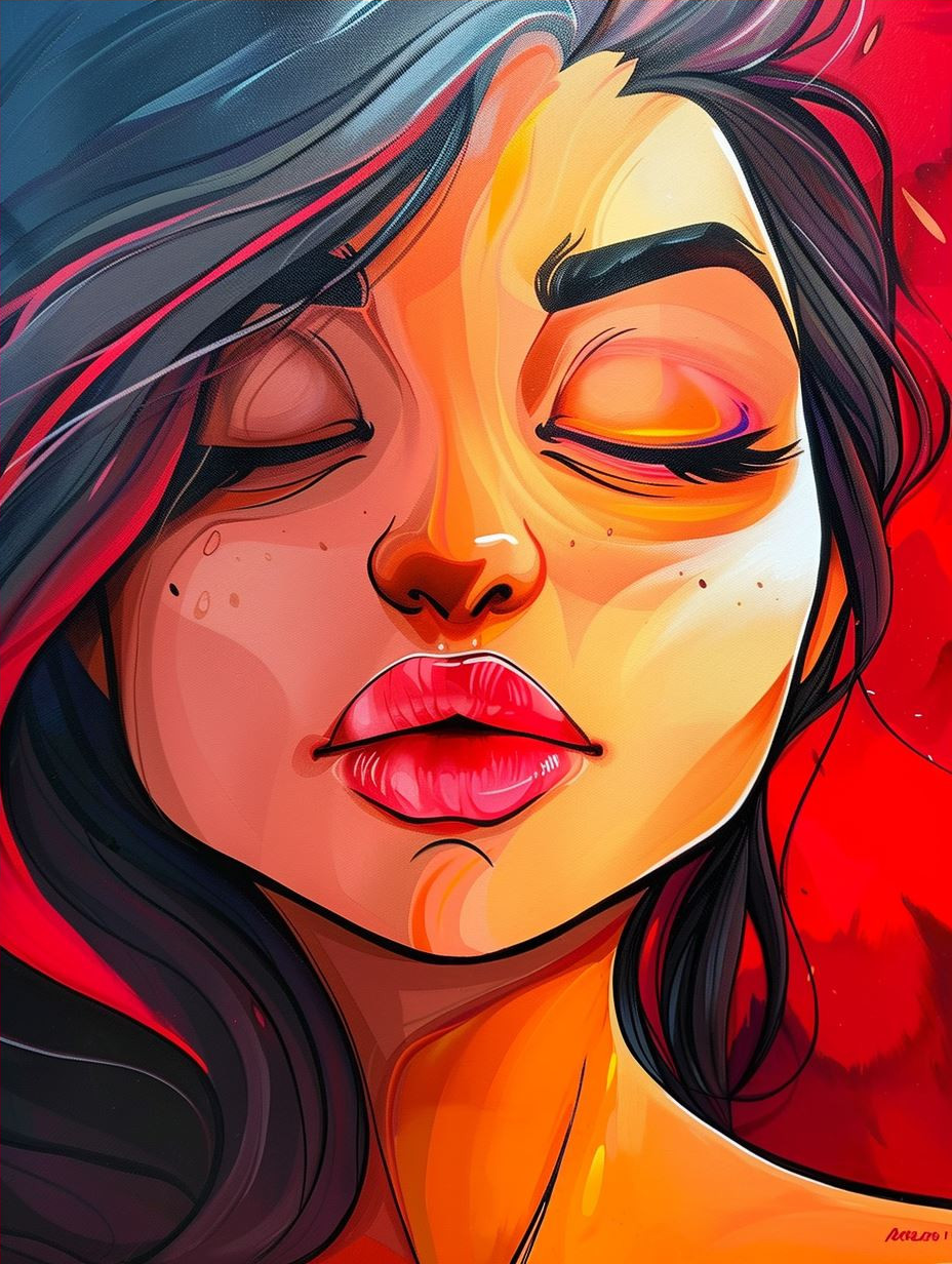 Vibrant Digital Portrait Study - Image 4