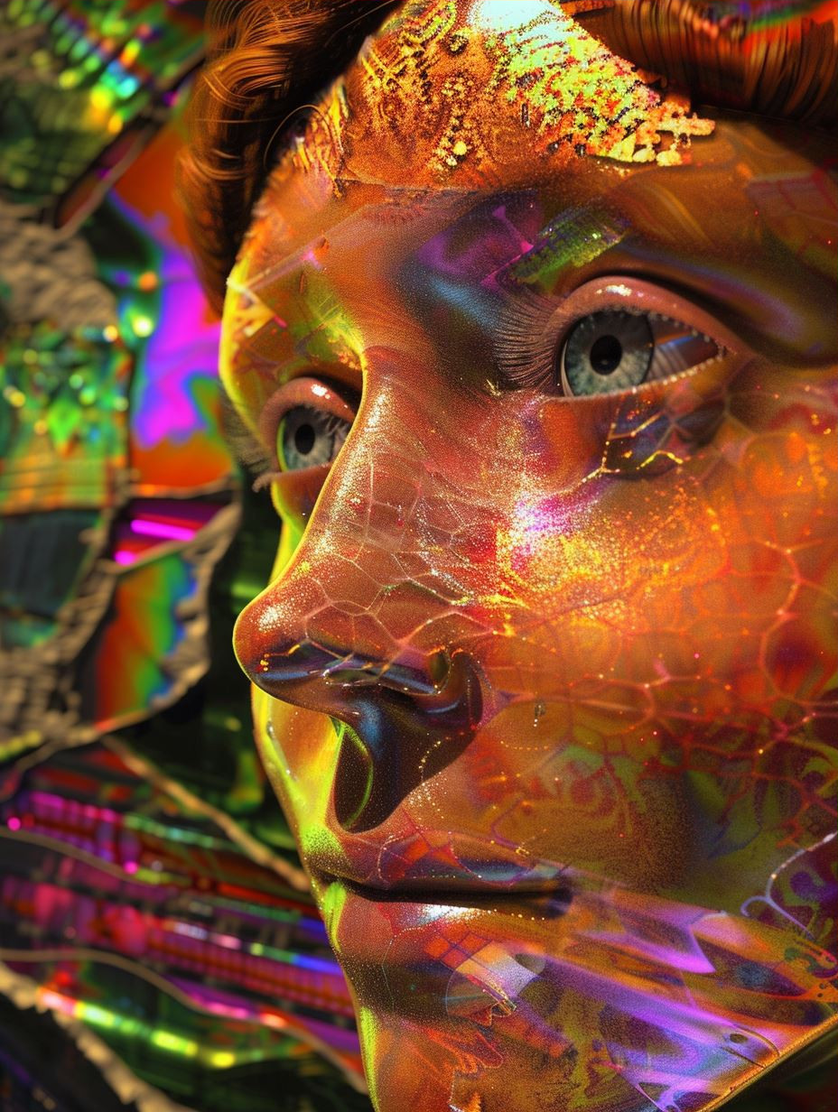 Prismatic Neon Cybernetic Visions - Image 3