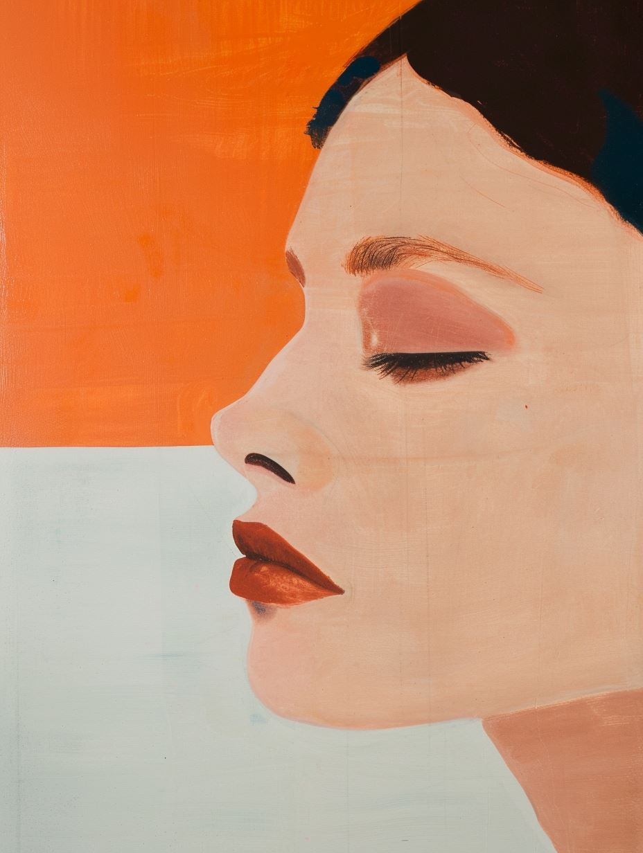 Serene Gaze in Warm Hues - Image 1