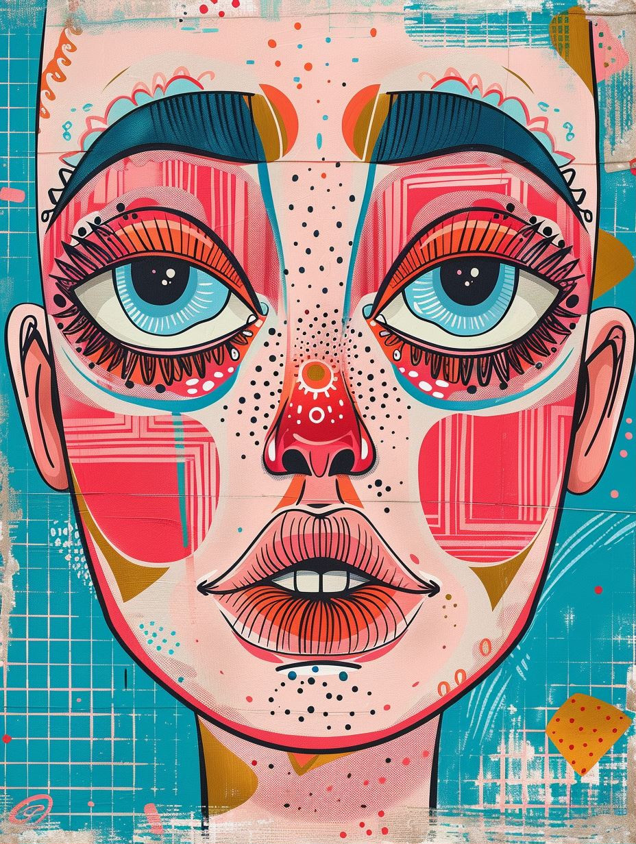 Vibrant Neo-Pop Portrait Studies - Image 1