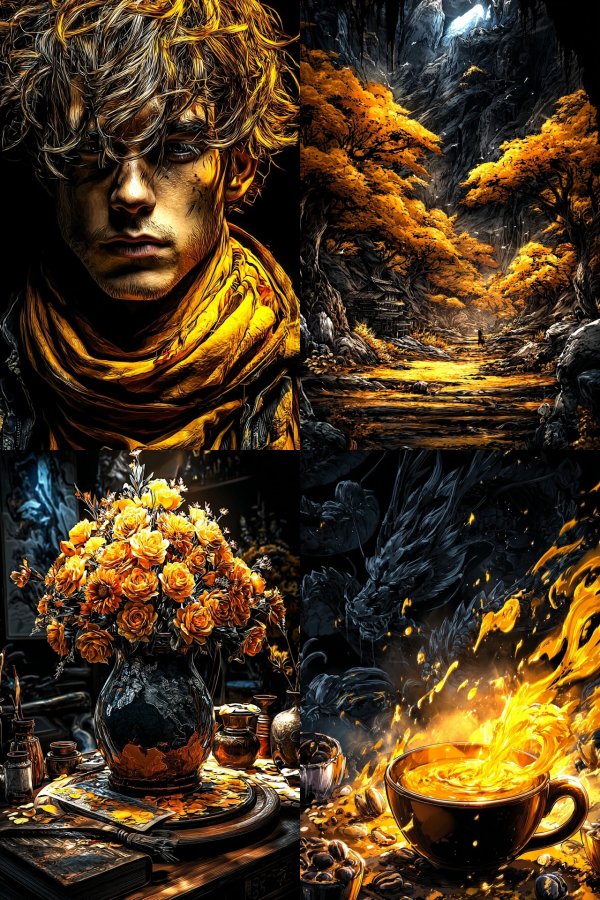 Golden Hues of Fantasy and Fire