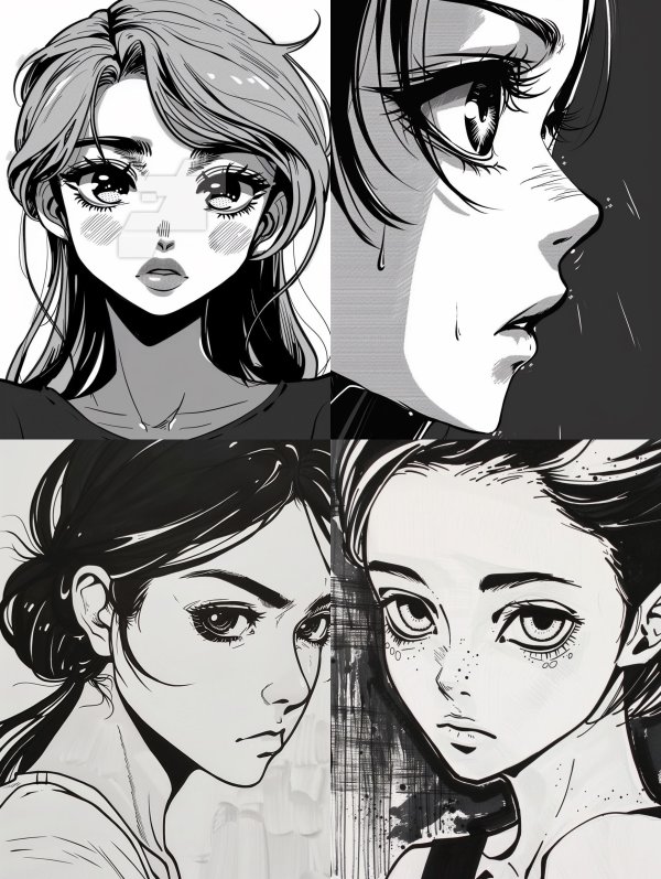 Four Shades of Manga Emotion