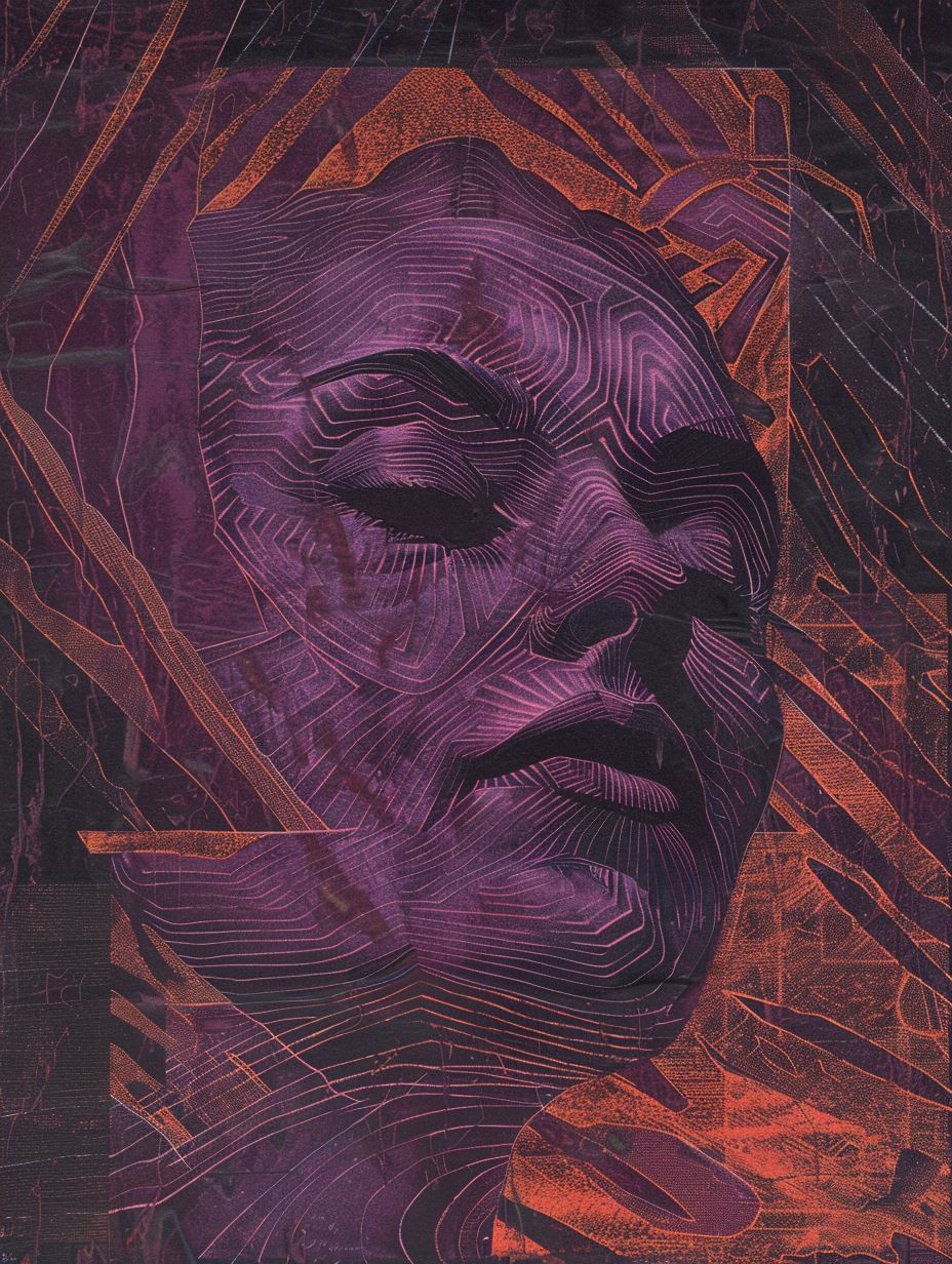 Surrealist Violet Ethereal Portraits - Image 4