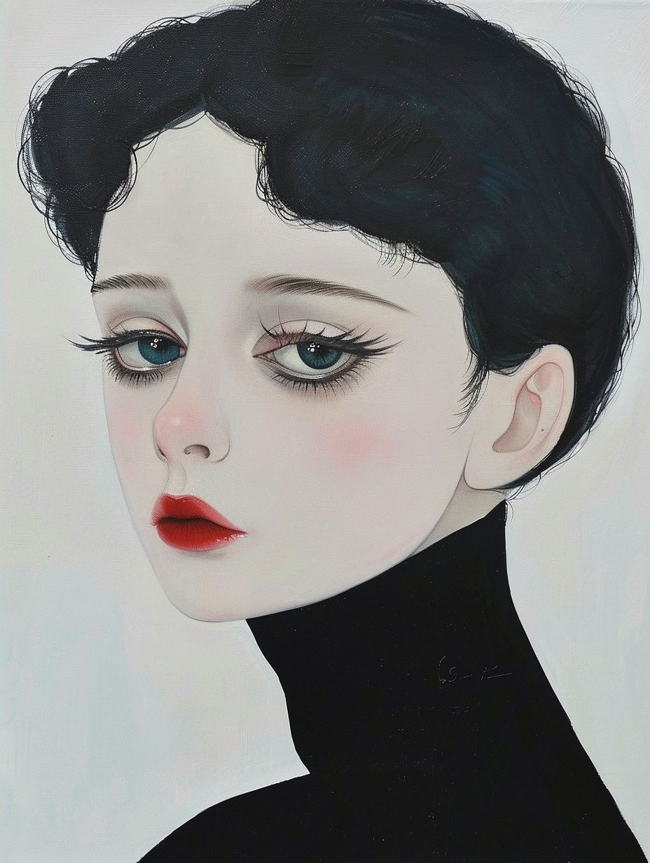 Melancholic Gazes in Oil - Image 4