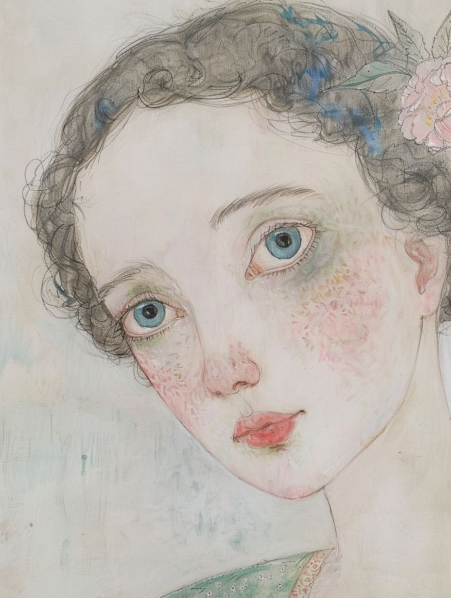 Ethereal Bloom Portrait Study - Image 4