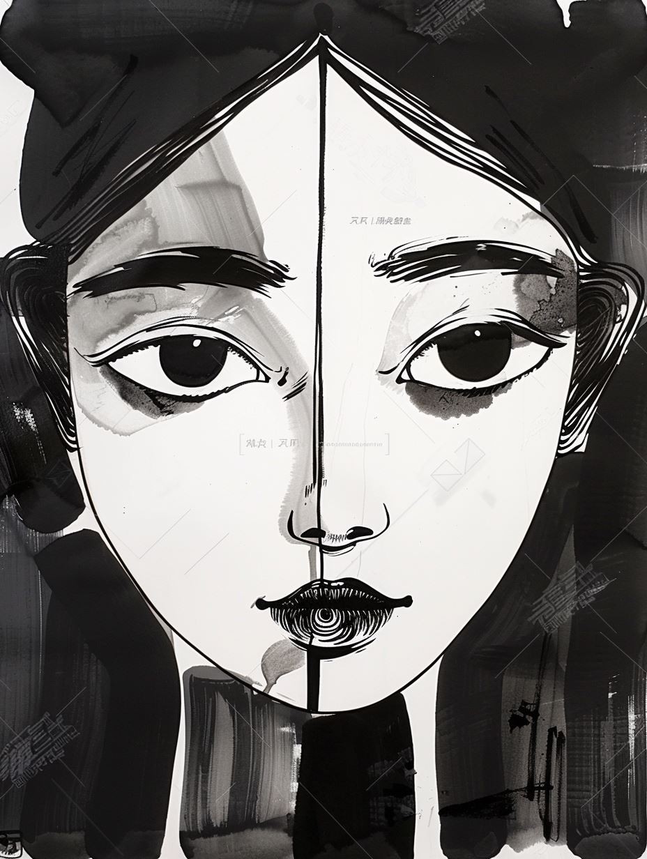 Ink Wash Ethereal Portrait