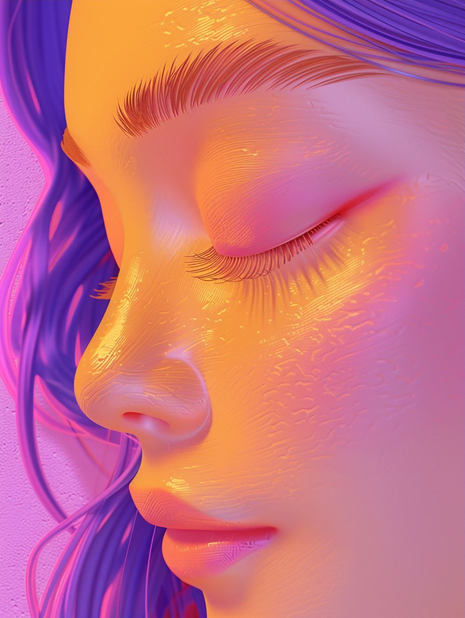 Neon Dreams Ethereal Portrait Study - Image 3
