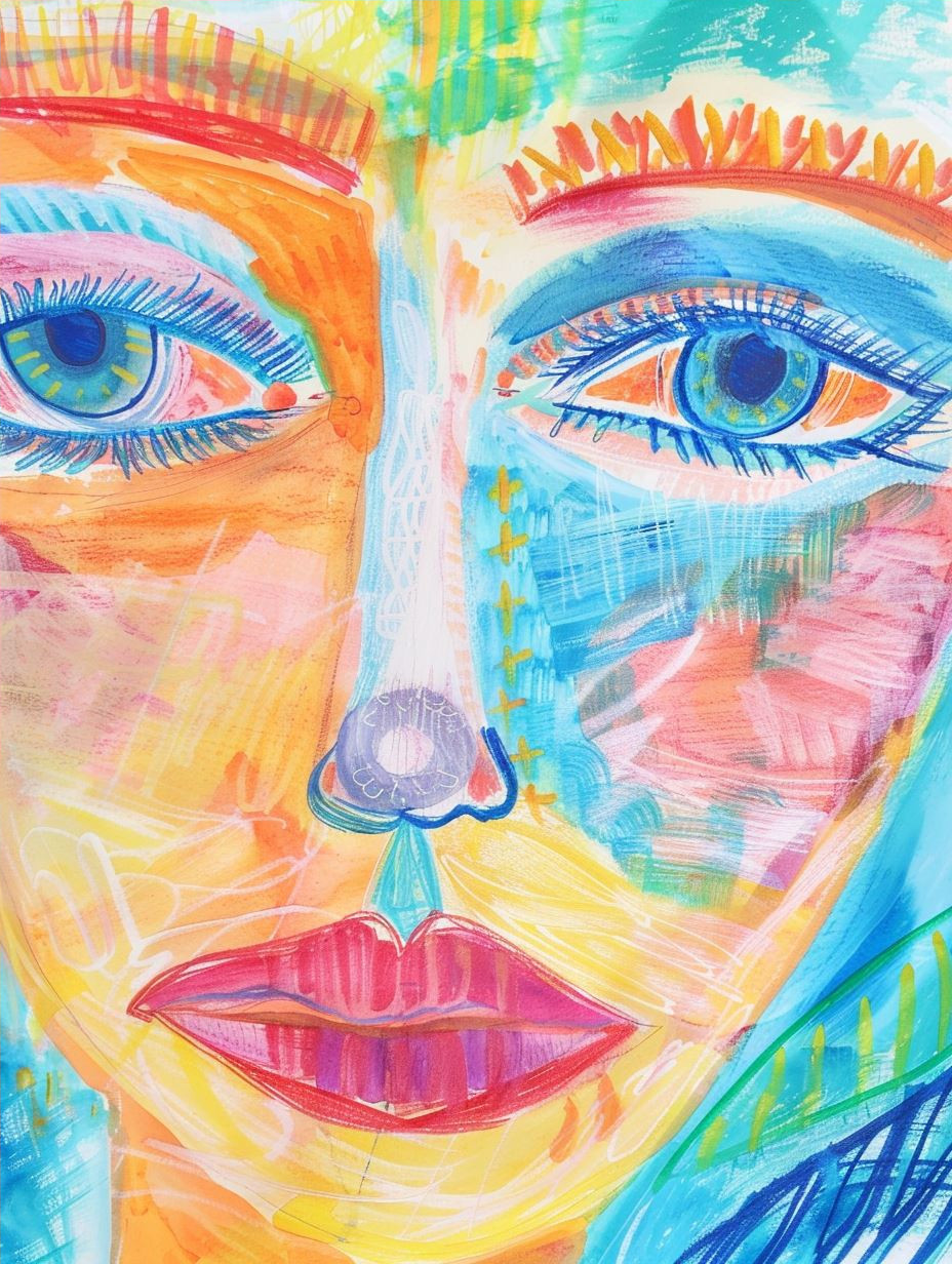 Ethereal Dreams of Painted Faces - Image 4