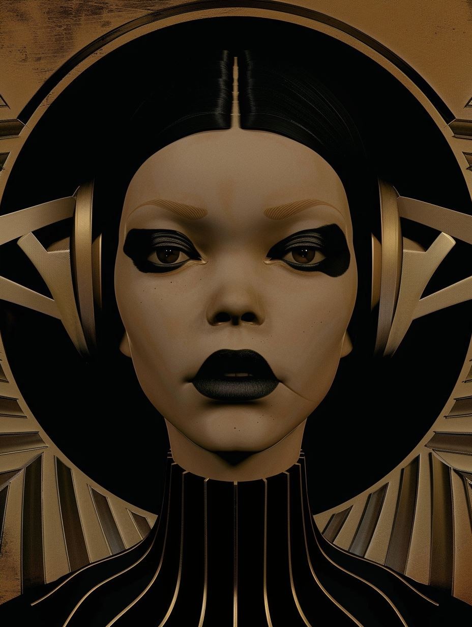 Cybernetic Gilded Android Portrait - Image 2