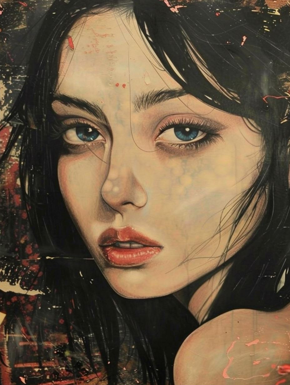 Ethereal Gazes: A Study in Stylized Portraits - Image 2