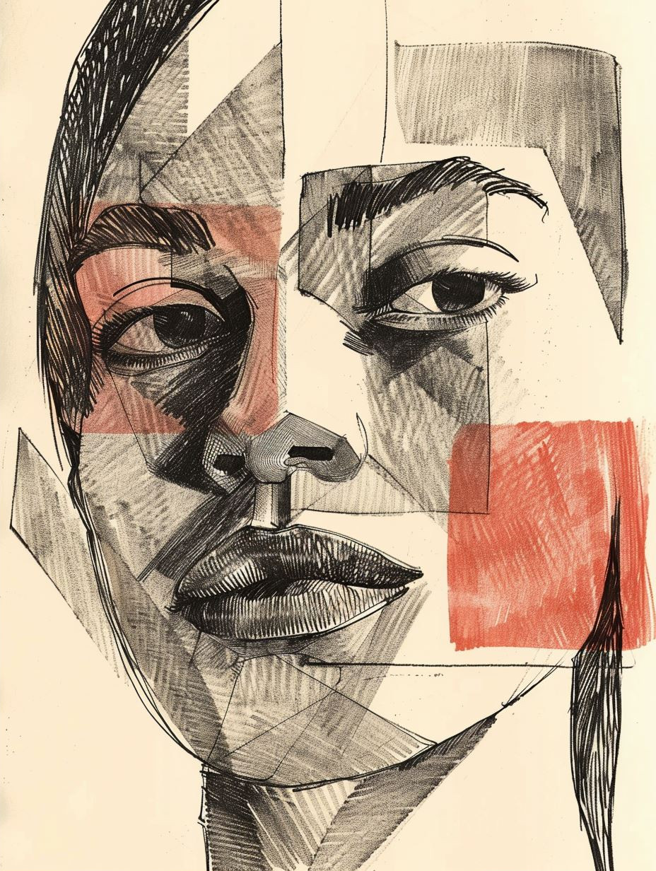Fractured Perspectives: Cubist Portrait Studies - Image 2