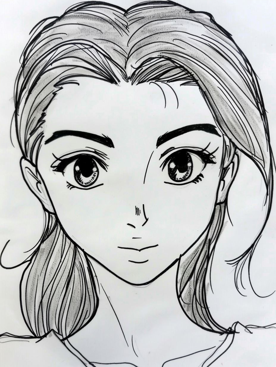 Elegant Hand Drawn Portrait Studies - Image 4