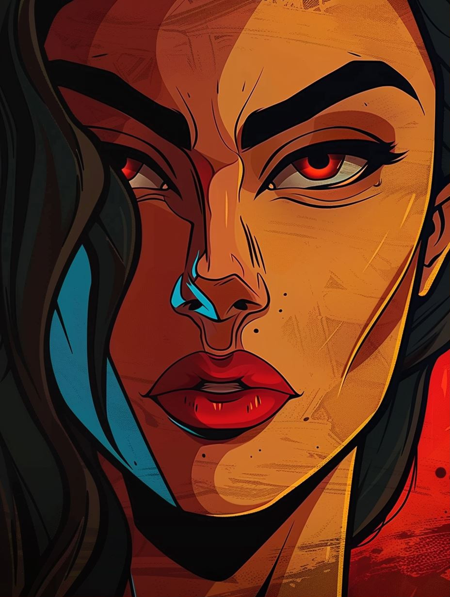 Crimson Gaze Urban Noir