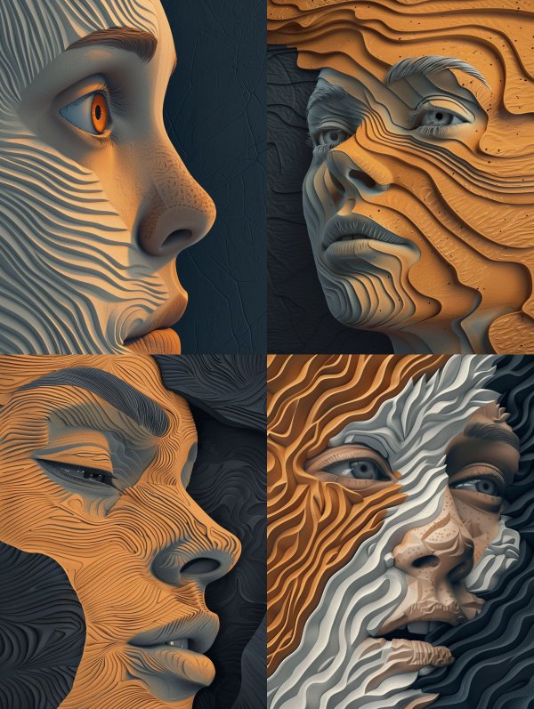 Fluid Sculpted Human Portraits