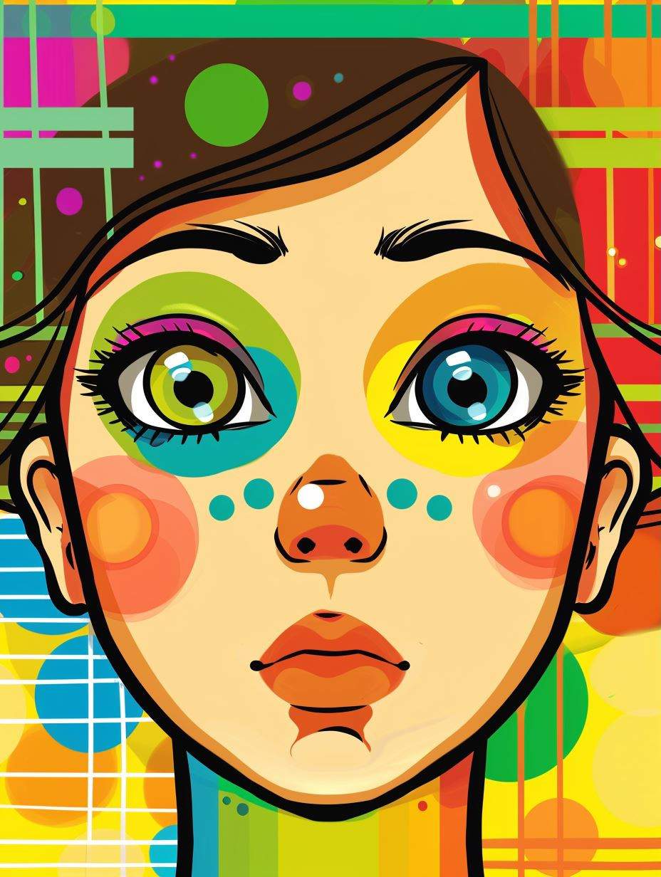 Neon Grid Digital Portrait - Image 3