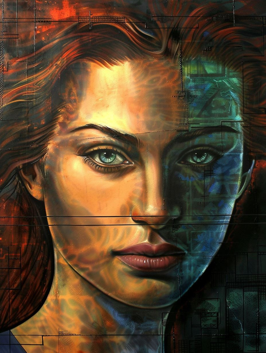 Crimson Ember Portrait - Image 4