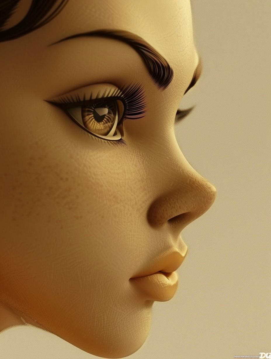 Ethereal Gaze: A Study in Digital Beauty - Image 3