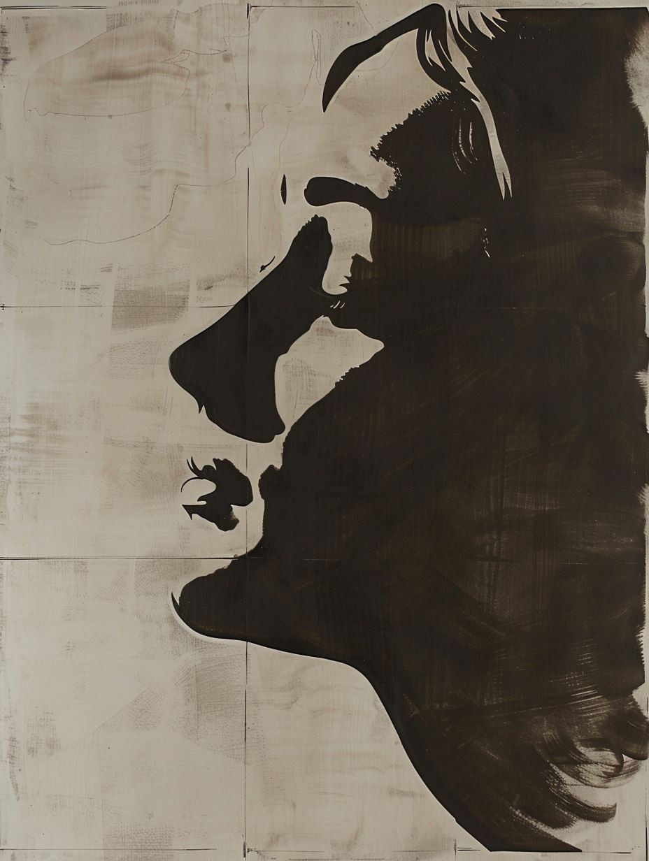 Minimalist Noir Silhouette Portrait - Image 3