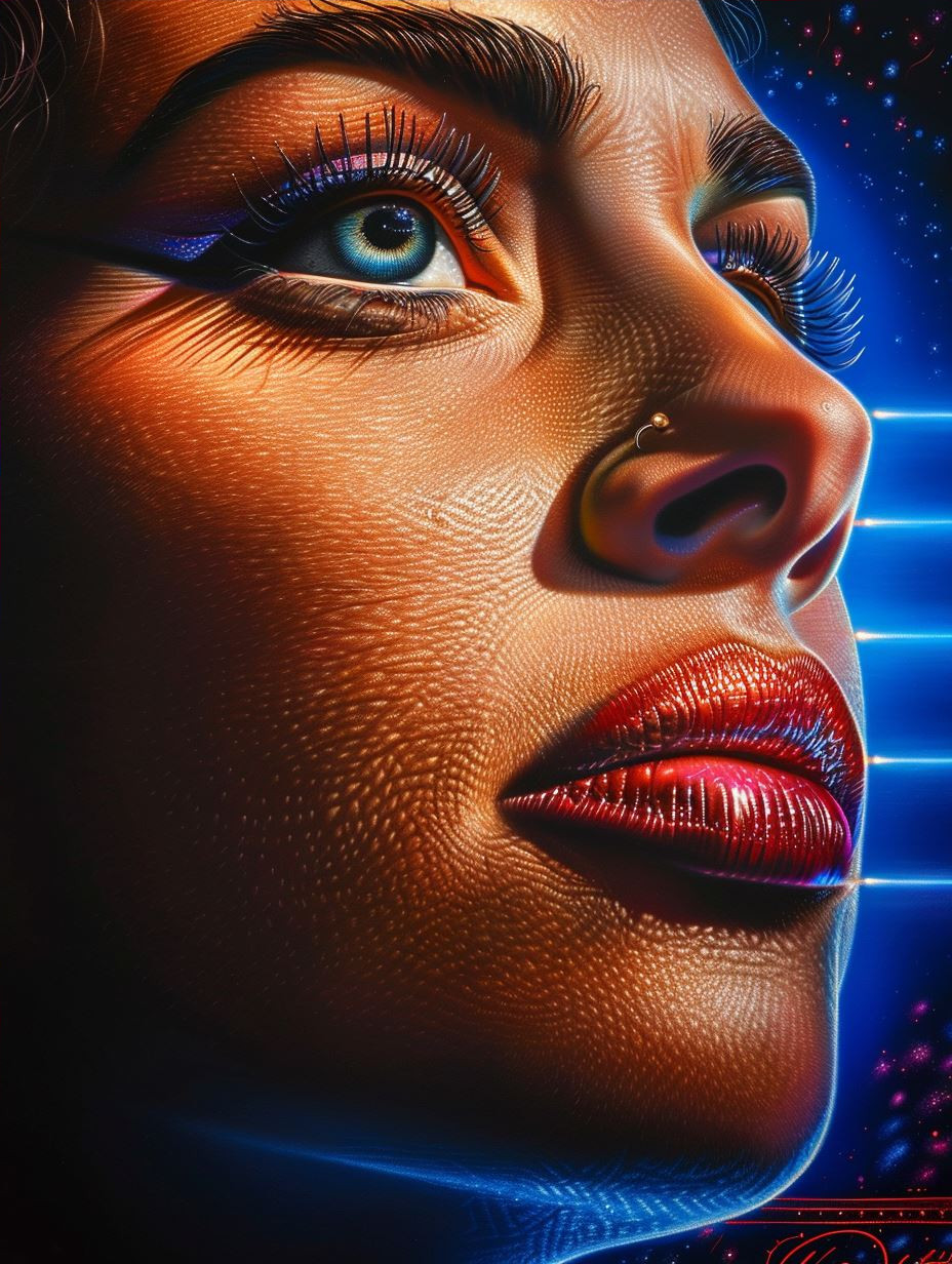 Cybernetic Gaze of Neon Light - Image 4