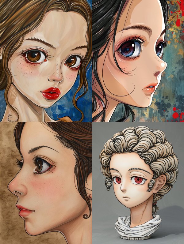 Ethereal Visions of Digital Anime Portraits