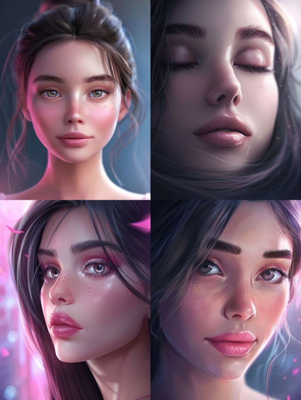 Ethereal Neon Glow Portrait