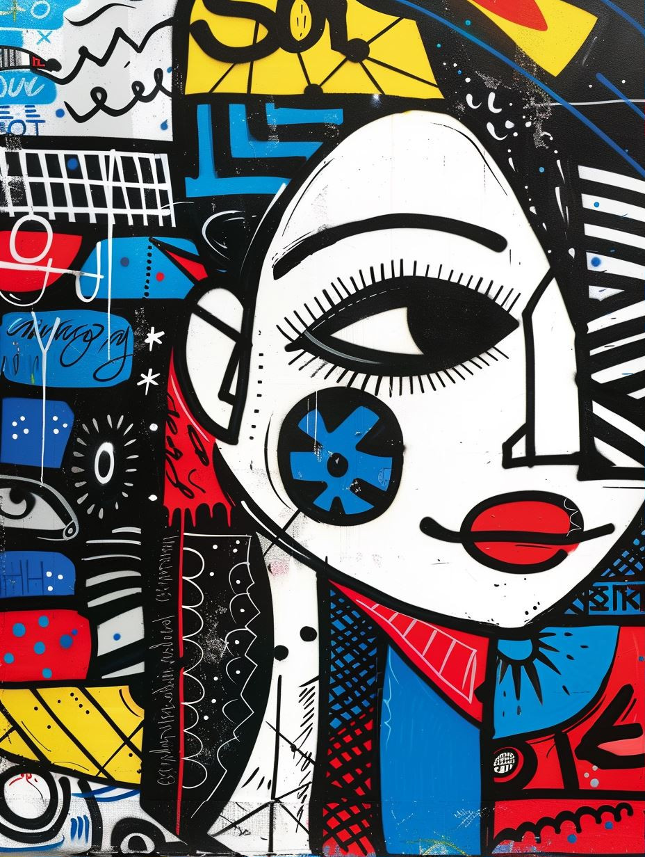 Vibrant Modern Cubist Portraits - Image 1