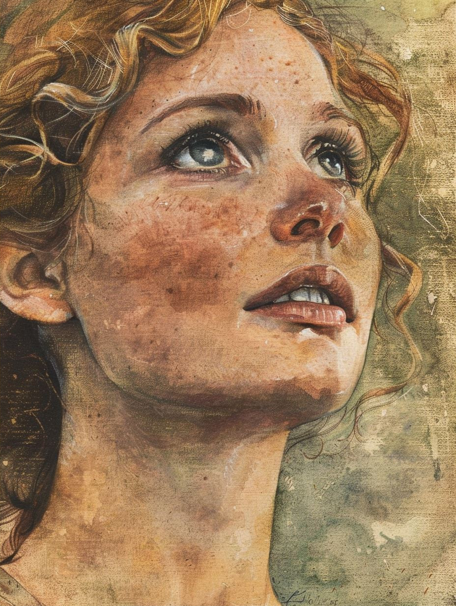 Ethereal Gazes in Watercolor - Image 2