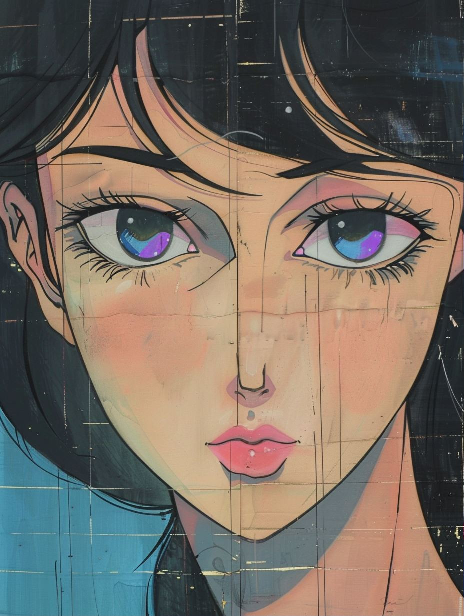 Retro Anime Aesthetic Portraits - Image 1