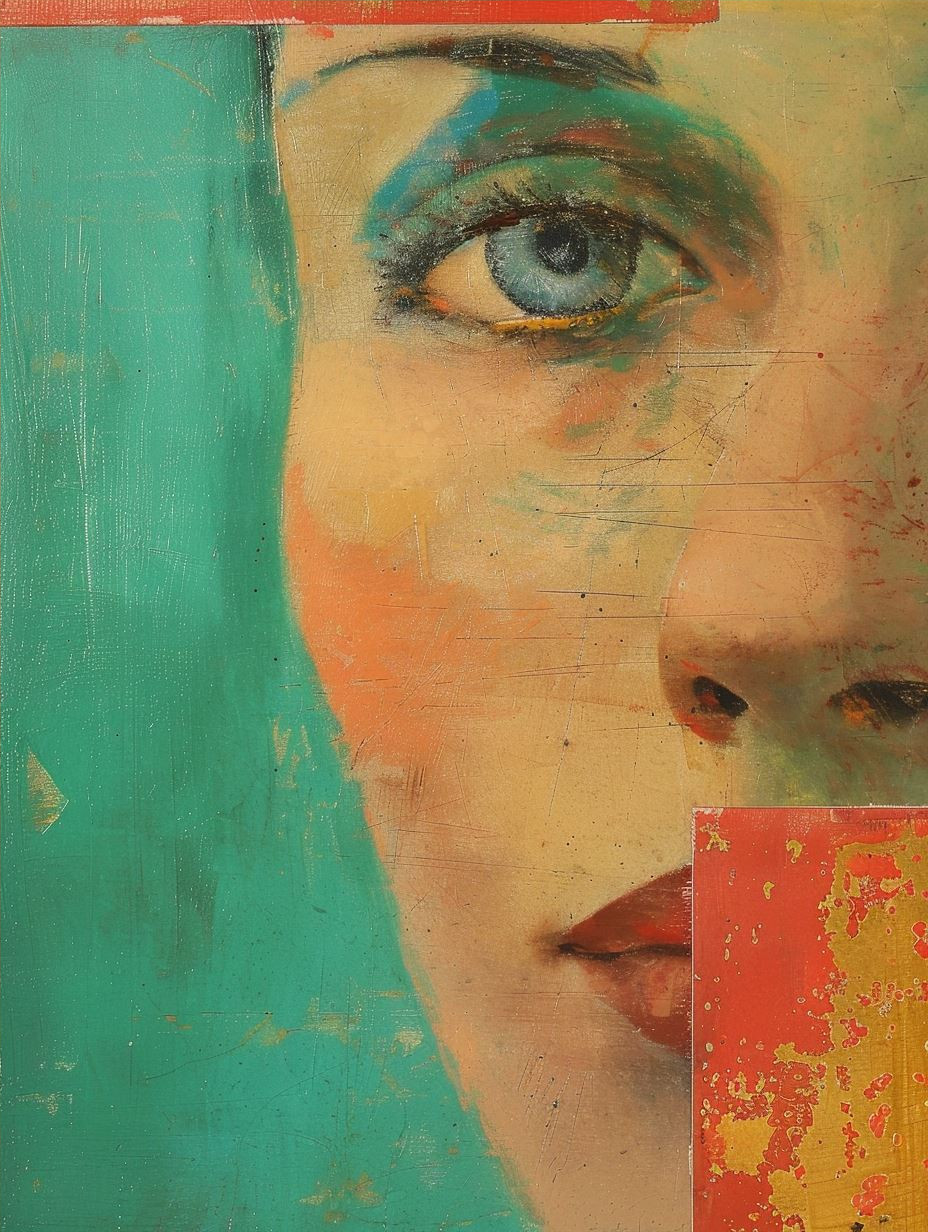 Abstract Ethereal Portrait in Teal - Image 4