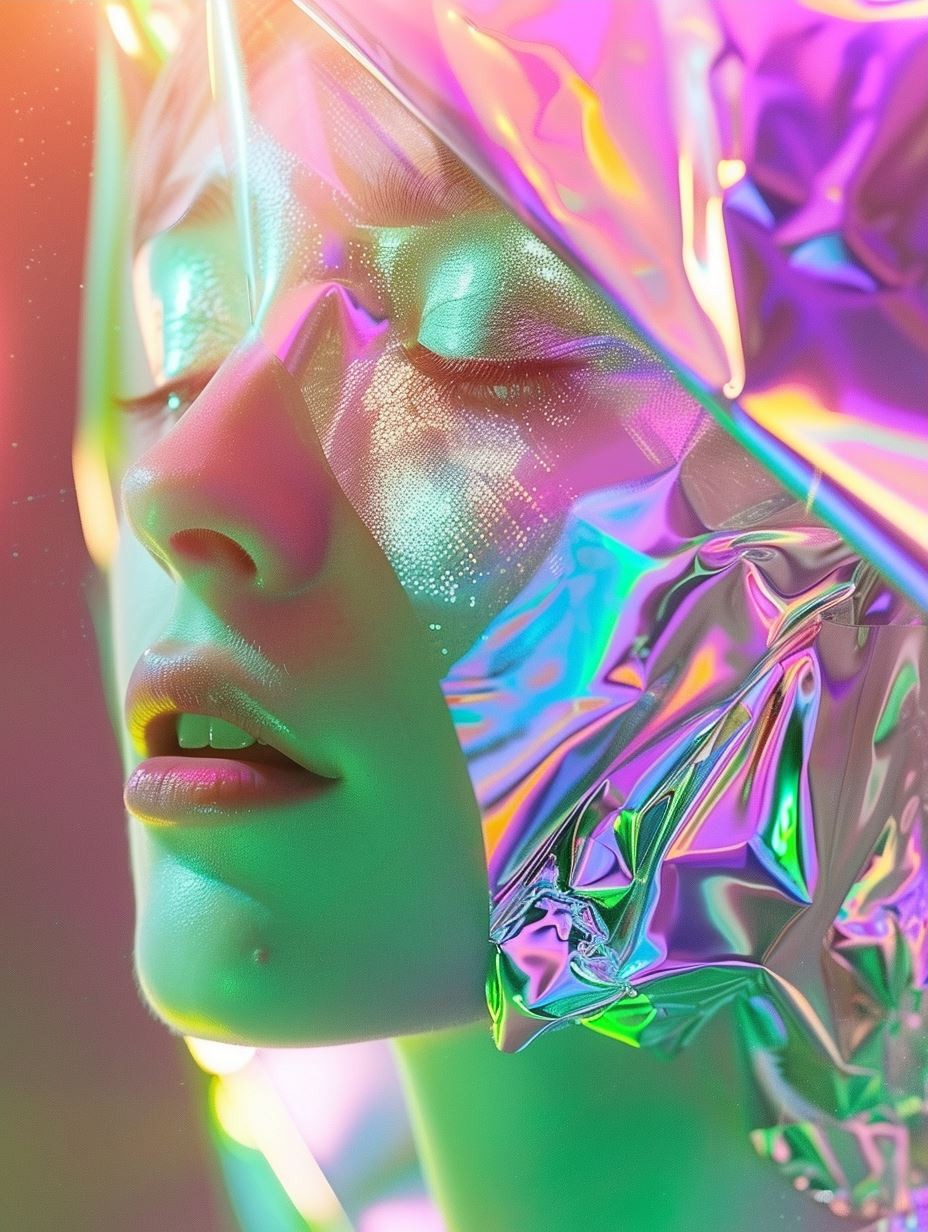 Iridescent Prism Digital Dreamscape - Image 3