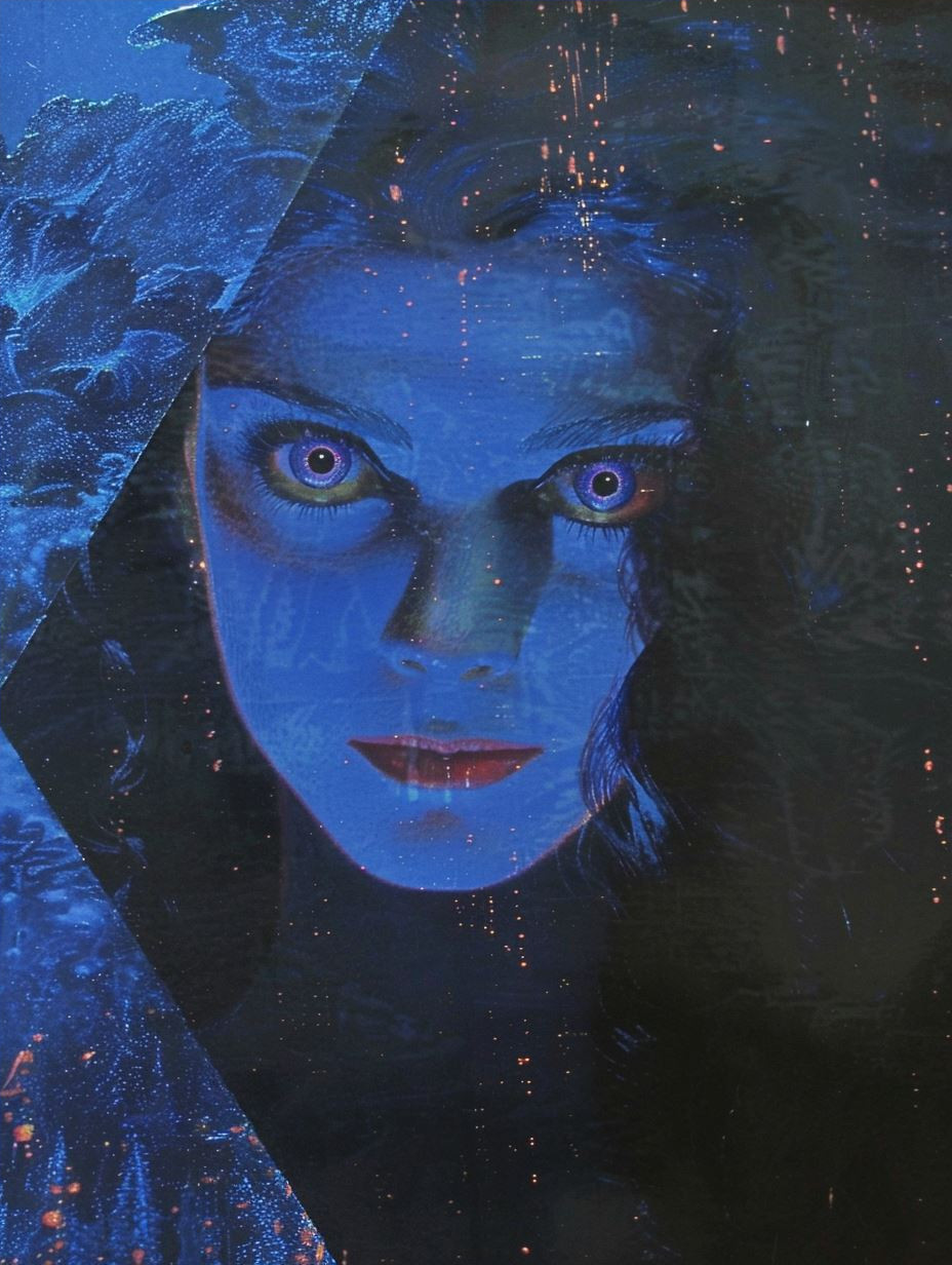 Celestial Gaze in Deep Blue - Image 4