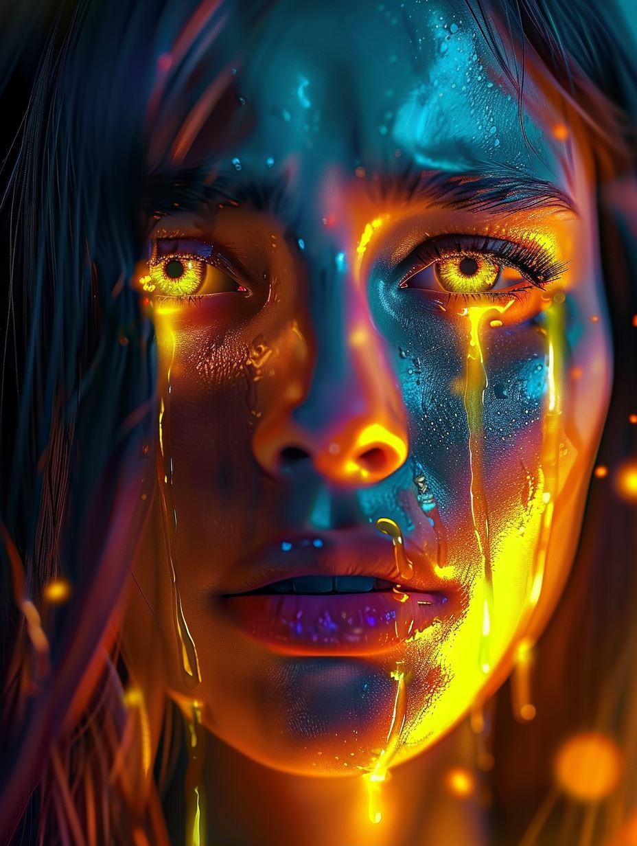 Neon Glow Cybernetic Portraiture - Image 2