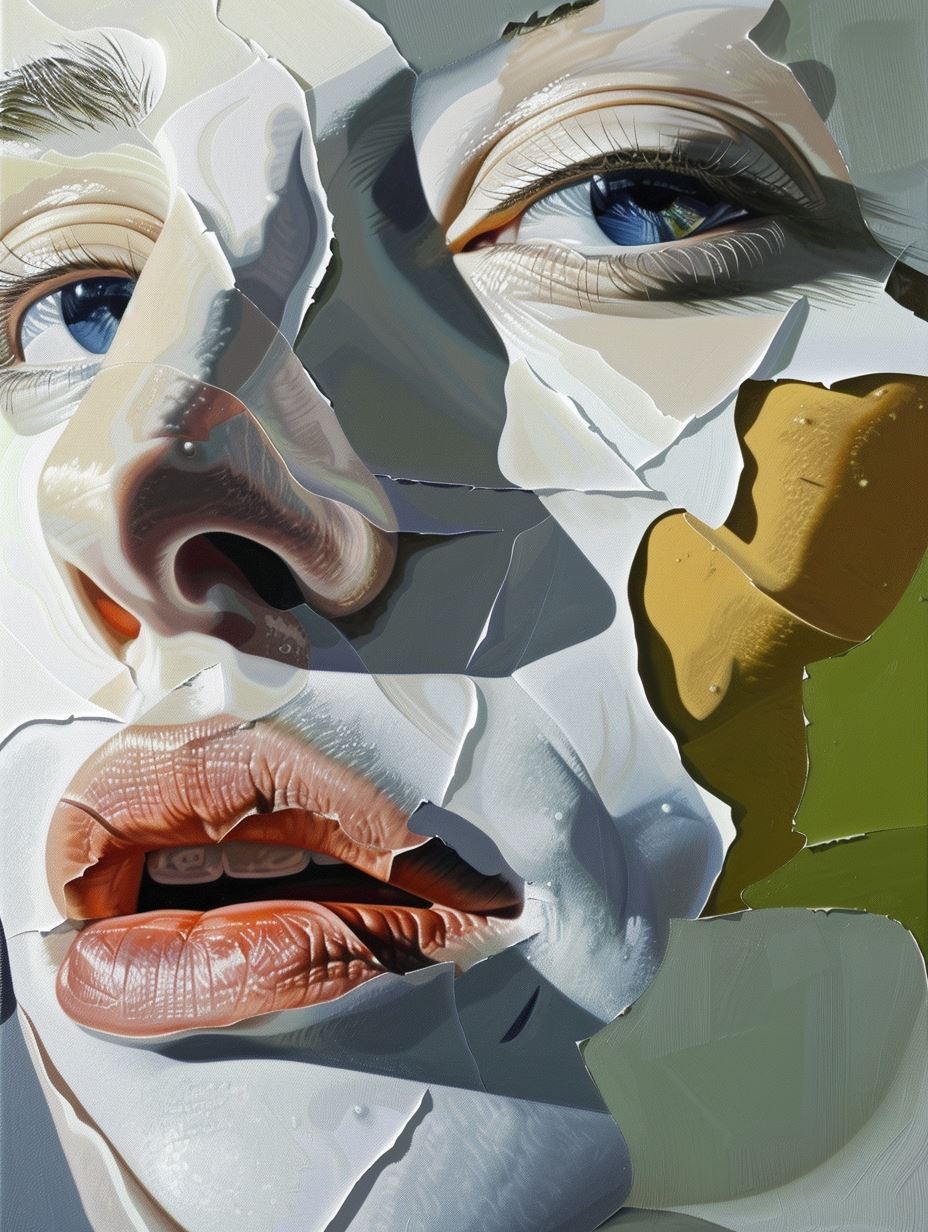 Fragmented Porcelain Portrait Study - Image 4