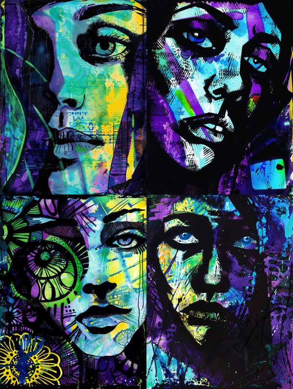 Neon Psyche Portrait